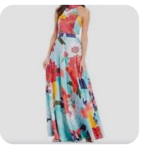 Laundry By Shelli Segal Dresses & Skirts - Laundry by Shelli Segal Floral Satin Maxi Dress. Elegant Wedding Guest Formal